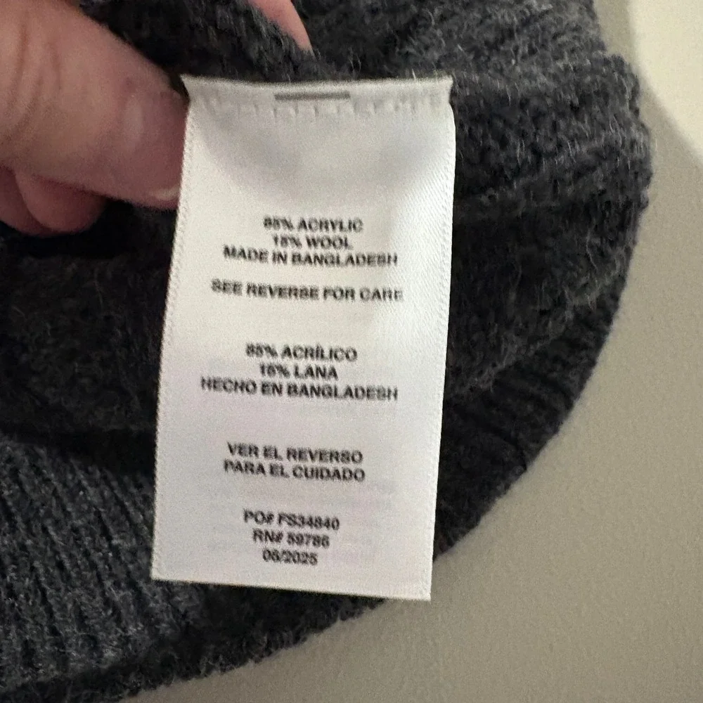Sperry Premium Apparel‎ Men's Charcoal Gray Cable Knit Wool Blend Sweater XL